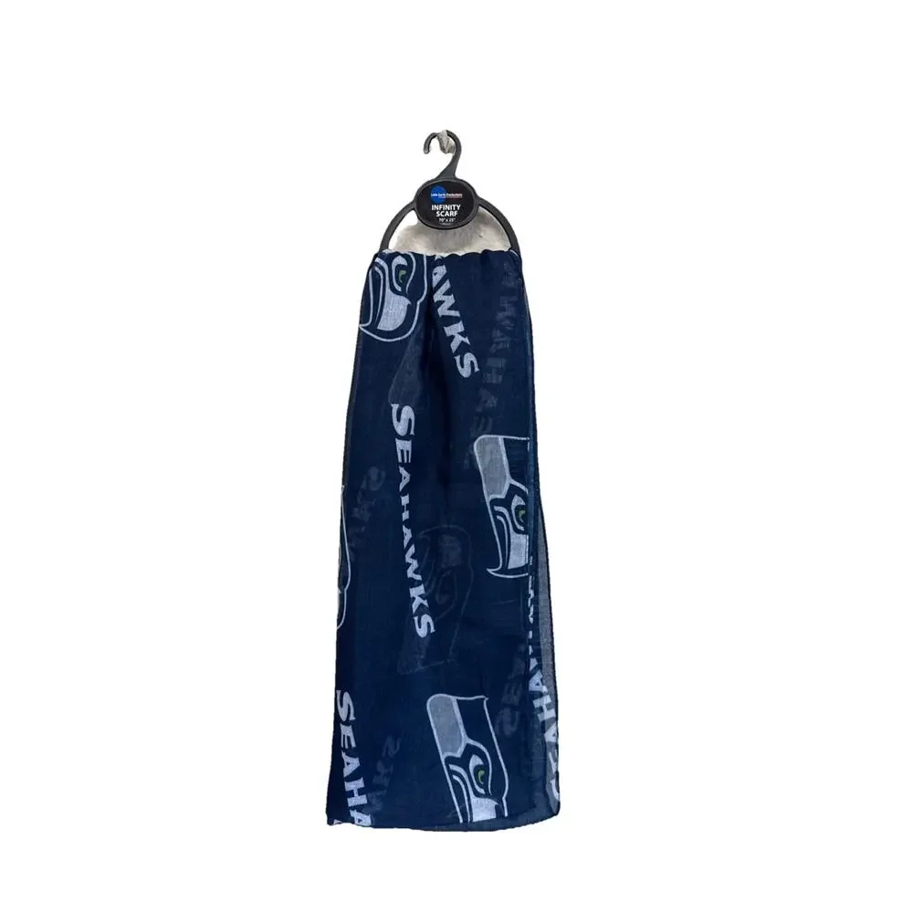 Seattle Seahawks Infinity Scarf Blue NWT Little Earth Sheer NFL